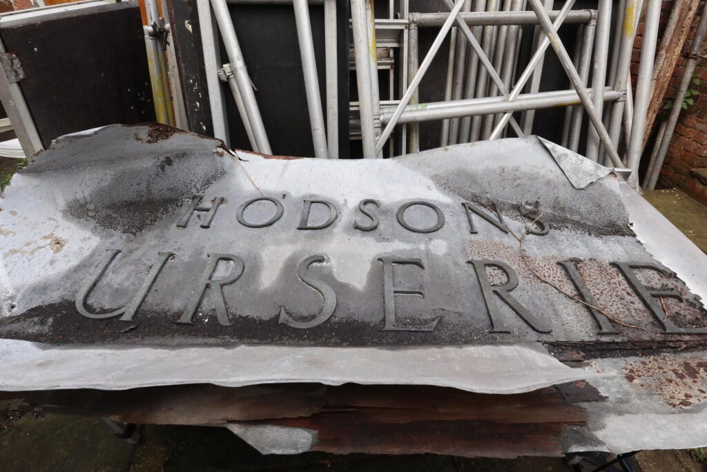 old nursery sign