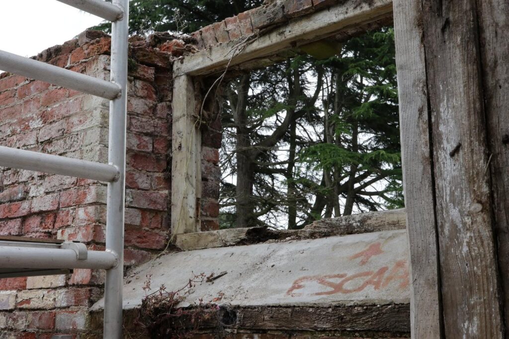 bothy window in need of repair