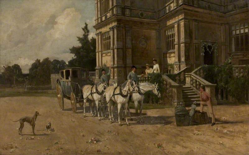 Front View of Wollaton Hall, Nottingham, with Horse and Carriage